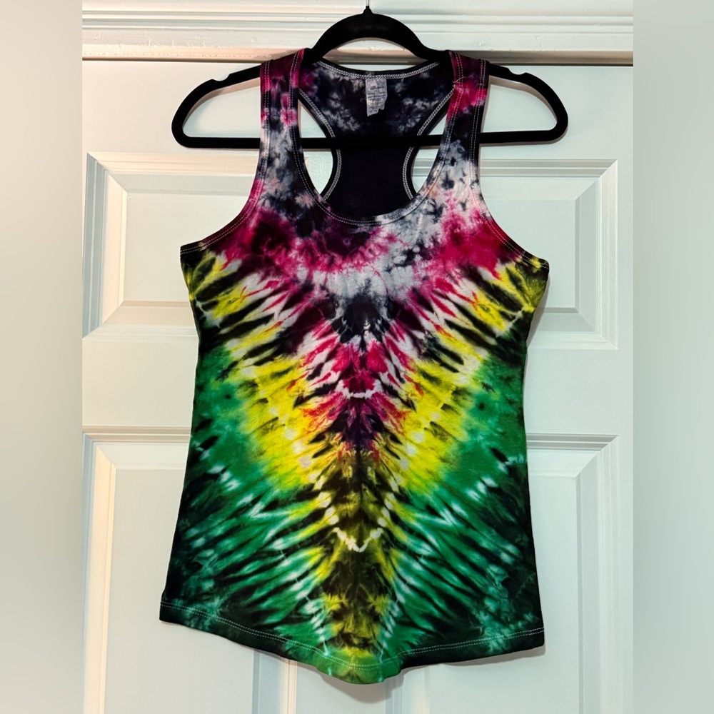 One of a Kind Tie-Dye Women's Racerback Tank Large